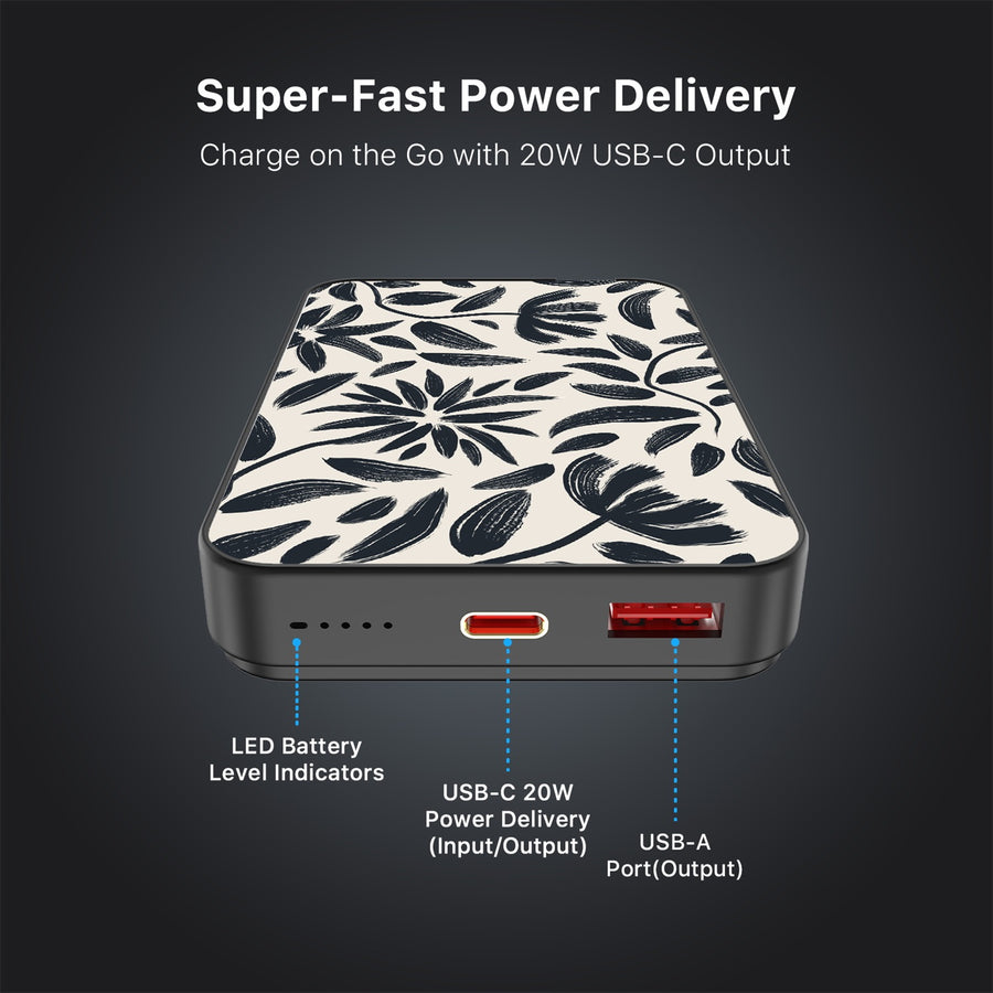 MyBat Design Lab 10000mAh Magnetic Wireless Power Bank - Black - Vintage Floral - MPBBAT141-BK-124-7.jpg