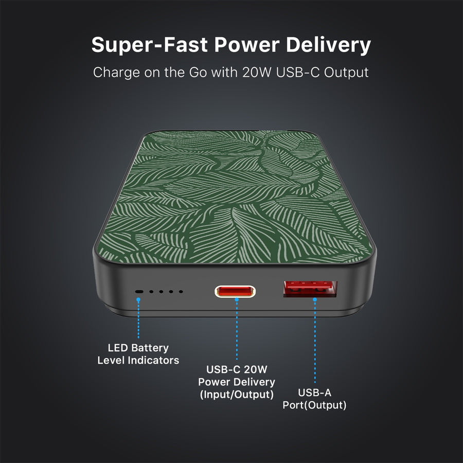 MyBat Design Lab 10000mAh Magnetic Wireless Power Bank - Black - Leaves - MPBBAT141-BK-125-7.jpg