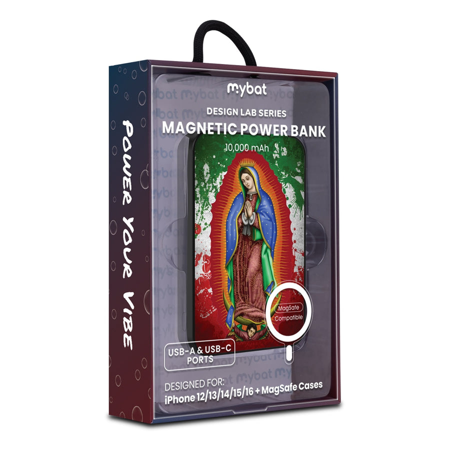 MyBat Design Lab 10000mAh Magnetic Wireless Power Bank - Black - Guadalupe Virgin Mary - MPBBAT141-BK-139-9.jpg