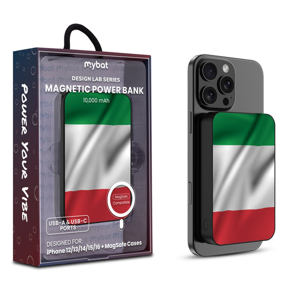 MyBat Design Lab 10000mAh Magnetic Wireless Power Bank - Black - Italy Flag - MPBBAT141-BK-150-1.jpg