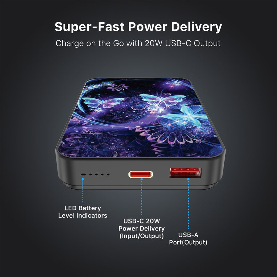 MyBat Design Lab 10000mAh Magnetic Wireless Power Bank - Black - Butterfly Magic - MPBBAT141-BK-164-7.jpg