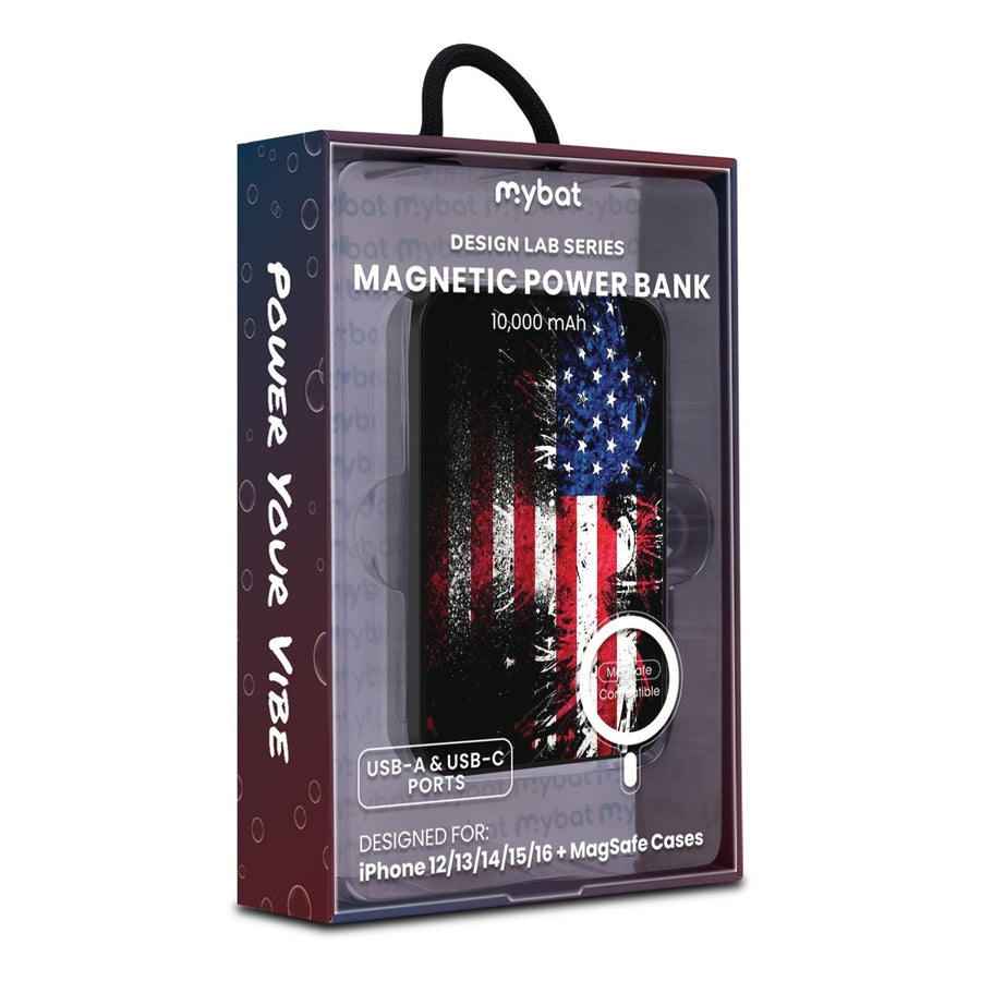 MyBat Design Lab 10000mAh Magnetic Wireless Power Bank - Black - American Eagle