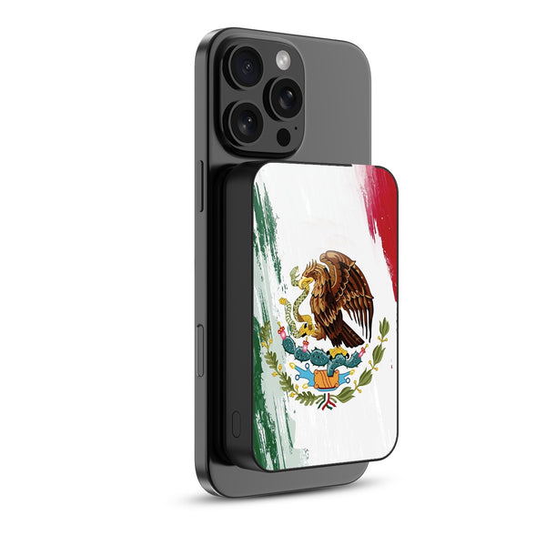 MyBat Design Lab 10000mAh Magnetic Wireless Power Bank - Black - Bandera de México - MPBBAT141-BK-174-2.jpg