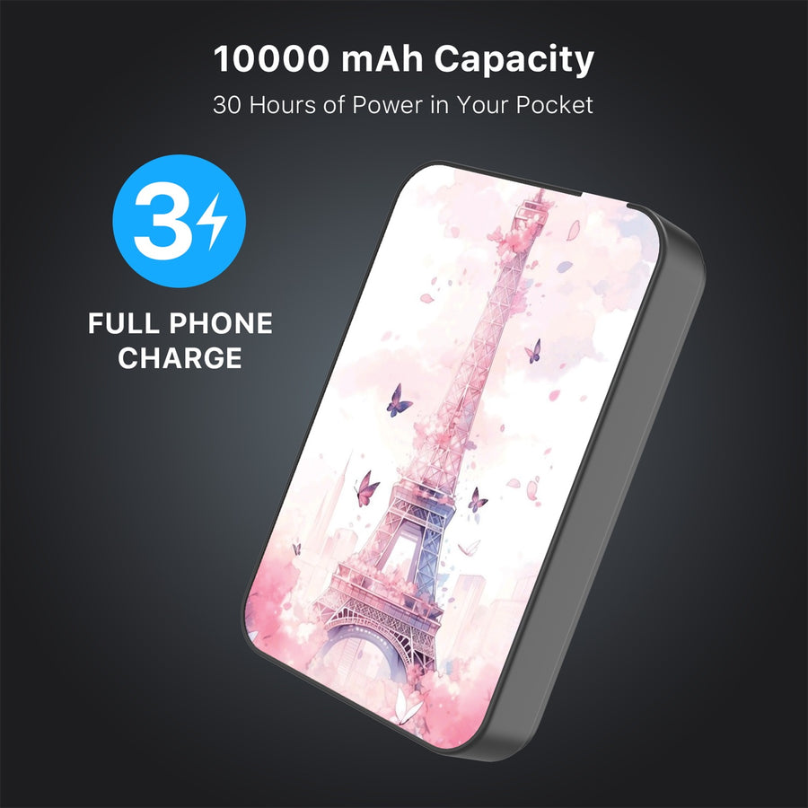 MyBat Design Lab 10000mAh Magnetic Wireless Power Bank - Black - Parisian Butterflies - MPBBAT141-BK-182-8.jpg