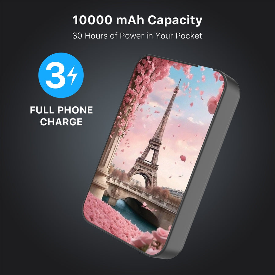 MyBat Design Lab 10000mAh Magnetic Wireless Power Bank - Black - Paris In Bloom - MPBBAT141-BK-183-8.jpg
