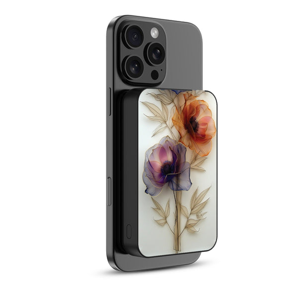 MyBat Design Lab 10000mAh Magnetic Wireless Power Bank - Black - Pressed Flowers - MPBBAT141-BK-185-2.jpg