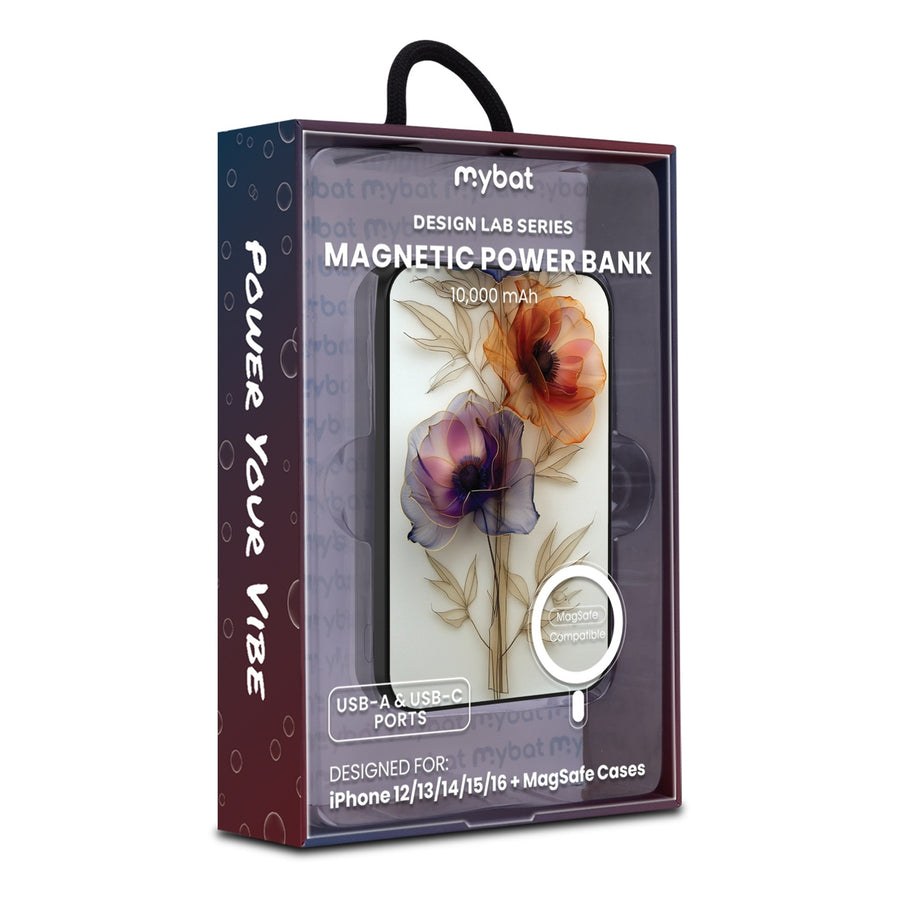 MyBat Design Lab 10000mAh Magnetic Wireless Power Bank - Black - Pressed Flowers - MPBBAT141-BK-185-9.jpg