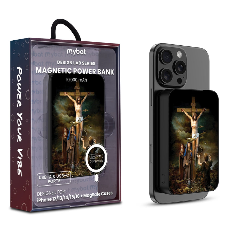 MyBat Design Lab 10000mAh Magnetic Wireless Power Bank - Black - Jesus on the Cross - MPBBAT141-BK-197-1.jpg