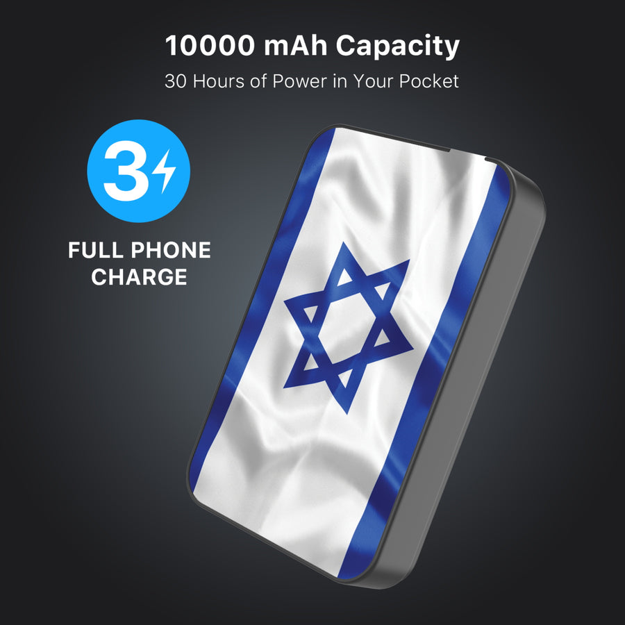 MyBat Design Lab 10000mAh Magnetic Wireless Power Bank - Black - Israel Flag - MPBBAT141-BK-308-8.jpg