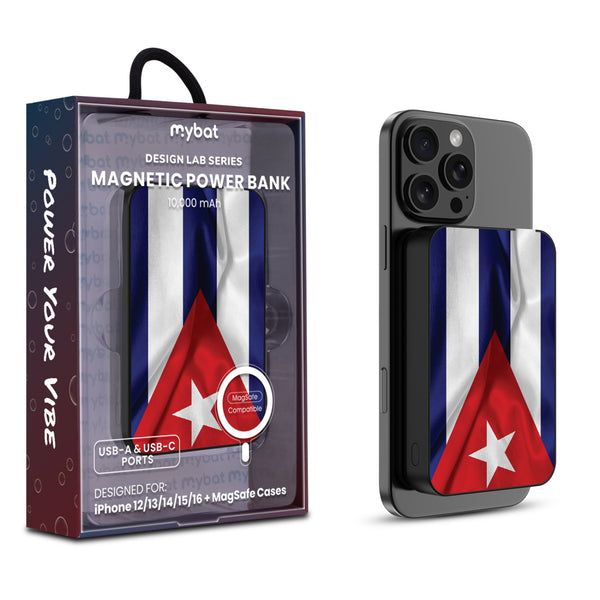 MyBat Design Lab 10000mAh Magnetic Wireless Power Bank - Black - Cuba Flag - MPBBAT141-BK-309-1.jpg