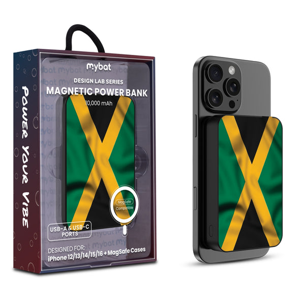 MyBat Design Lab 10000mAh Magnetic Wireless Power Bank - Black - Jamaica Flag - MPBBAT141-BK-310-1.jpg