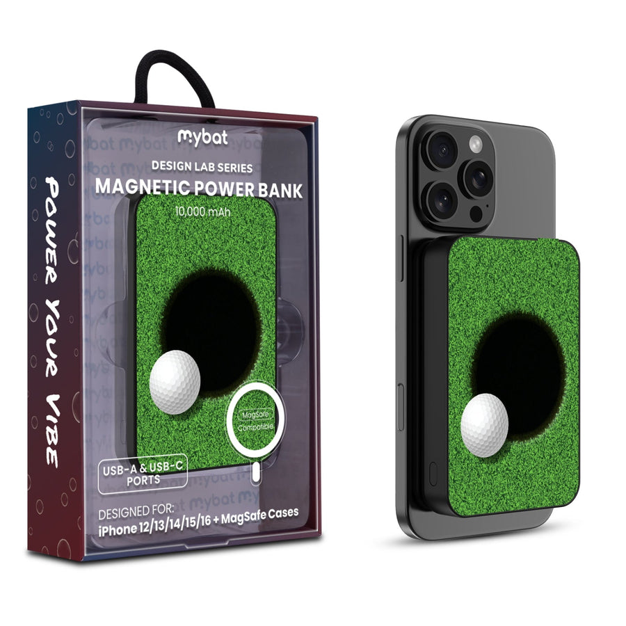 MyBat Design Lab 10000mAh Magnetic Wireless Power Bank - Black - Hole in One