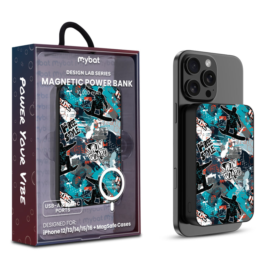 MyBat Design Lab 10000mAh Magnetic Wireless Power Bank - Black - Shredding Freestyle - MPBBAT141-BK-326-1.jpg