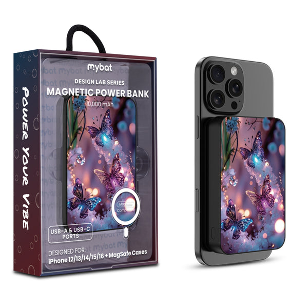 MyBat Design Lab 10000mAh Magnetic Wireless Power Bank - Black - Magical Butterflies - MPBBAT141-BK-349-1.jpg