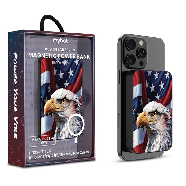 MyBat Design Lab 10000mAh Magnetic Wireless Power Bank - Black - Proud American Eagle - MPBBAT141-BK-362-1.jpg