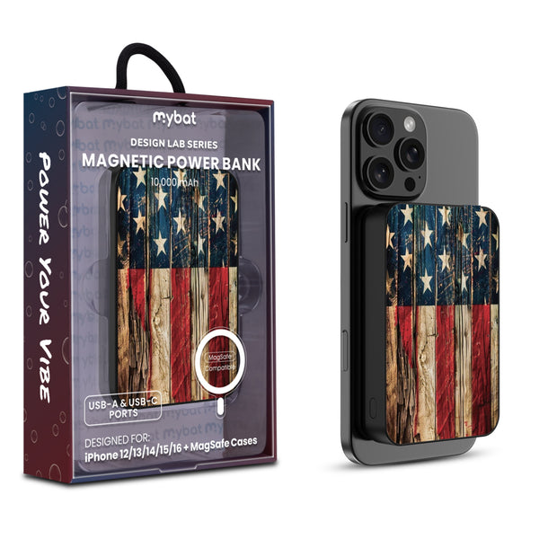 MyBat Design Lab 10000mAh Magnetic Wireless Power Bank - Black - US Painted Flag - MPBBAT141-BK-381-1.jpg