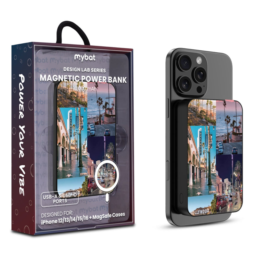 MyBat Design Lab 10000mAh Magnetic Wireless Power Bank - Black - Los Angeles Hollywood