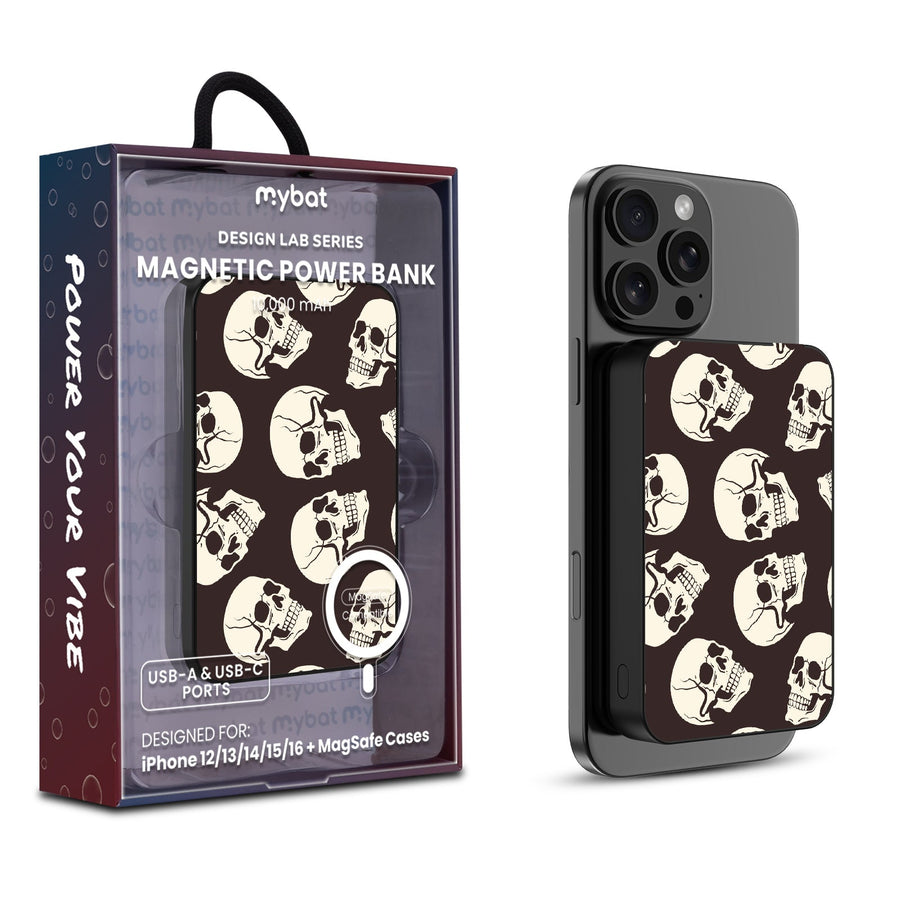 MyBat Design Lab 10000mAh Magnetic Wireless Power Bank - Black - Bone Heads