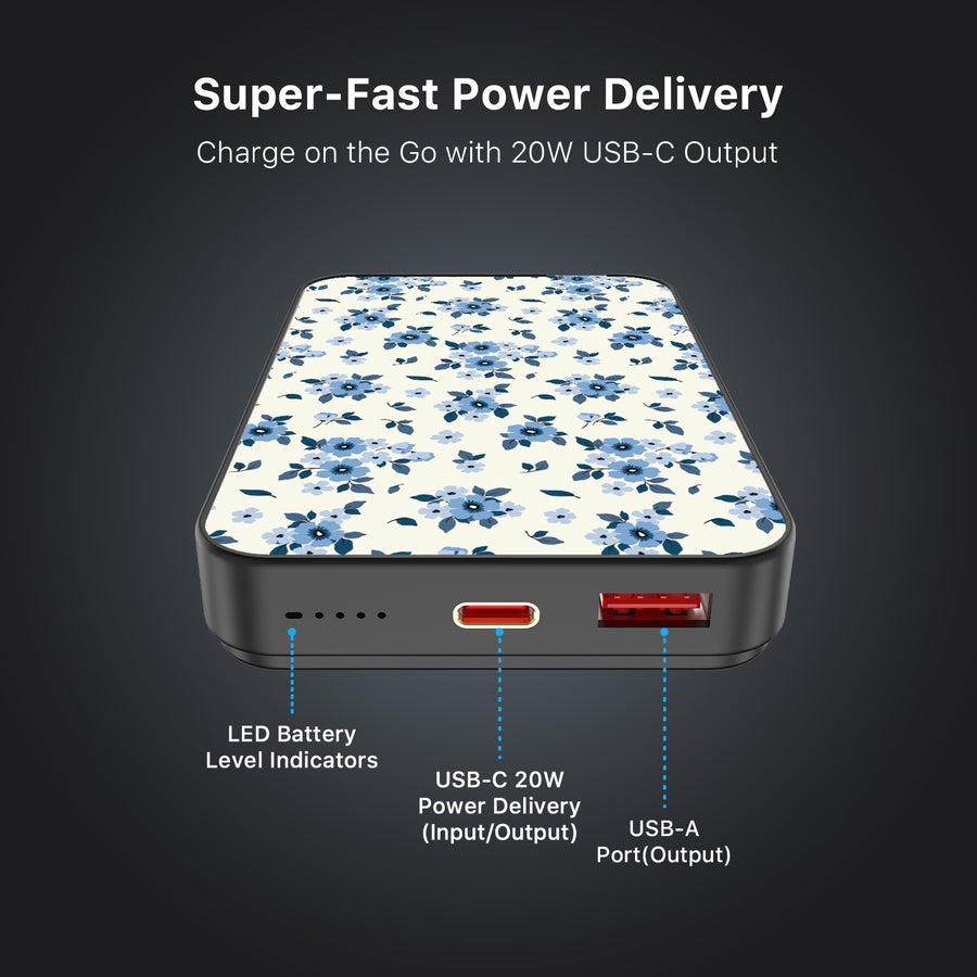 MyBat Design Lab 10000mAh Magnetic Wireless Power Bank - Black - Porcelain Petals - MPBBAT141-BK-437-7.jpg