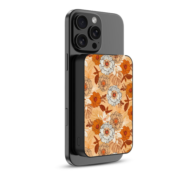 MyBat Design Lab 10000mAh Magnetic Wireless Power Bank - Black - Retro Bouquet - MPBBAT141-BK-440-2.jpg