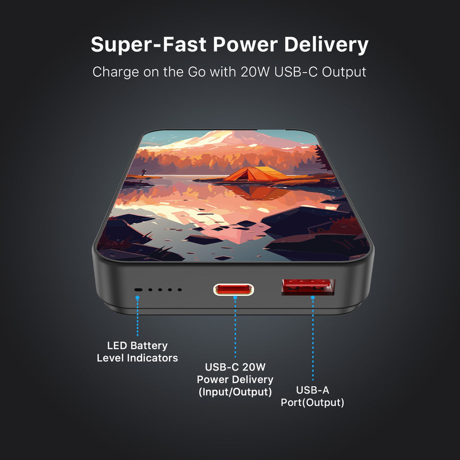 MyBat Design Lab 10000mAh Magnetic Wireless Power Bank - Black - Lakeside Sunrise - MPBBAT141-BK-451-7.jpg