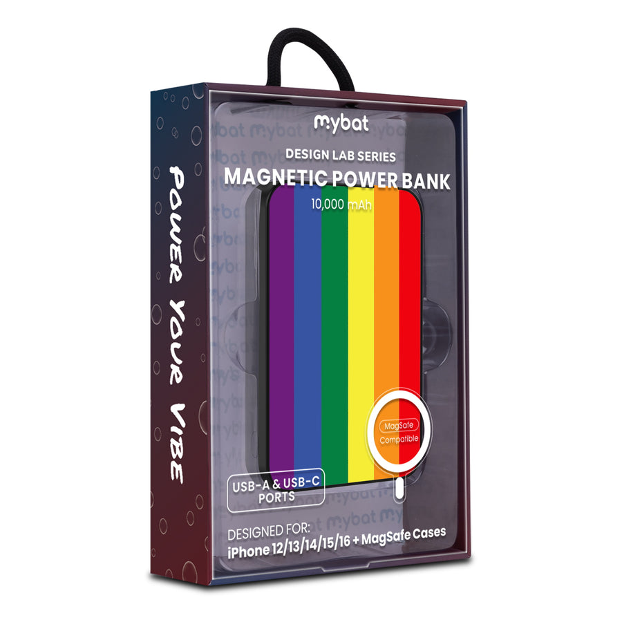 MyBat Design Lab 10000mAh Magnetic Wireless Power Bank - Black - Rainbow Stripes - MPBBAT141-BK-459-9.jpg