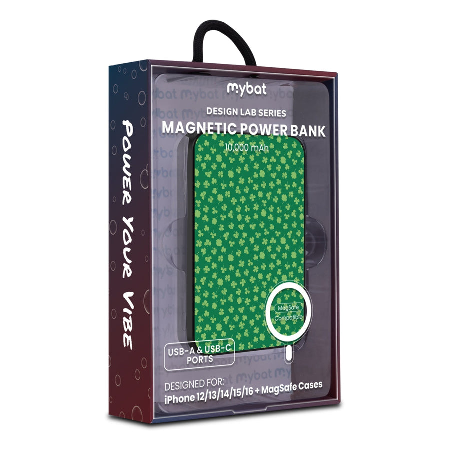MyBat Design Lab 10000mAh Magnetic Wireless Power Bank - Black - Lucky Clover
