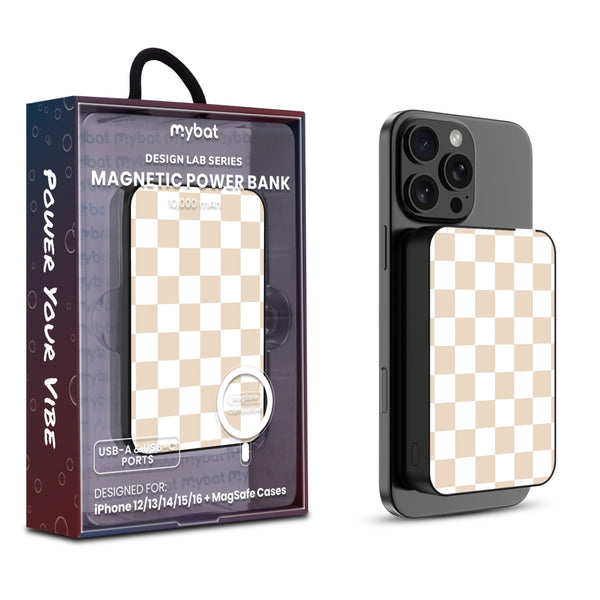 MyBat Design Lab 10000mAh Magnetic Wireless Power Bank - Black - Tan Check - MPBBAT141-BK-475-1.jpg