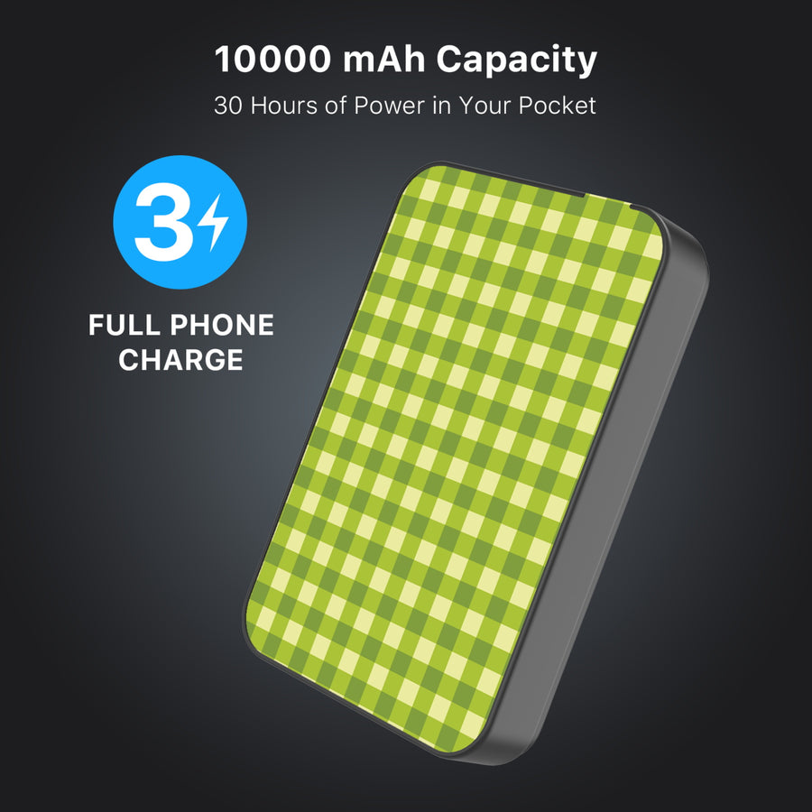 MyBat Design Lab 10000mAh Magnetic Wireless Power Bank - Black - Green Gingham - MPBBAT141-BK-476-8.jpg