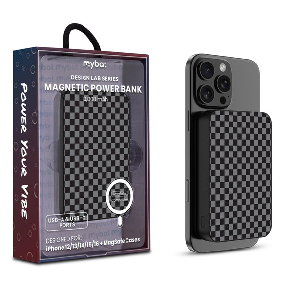 MyBat Design Lab 10000mAh Magnetic Wireless Power Bank - Black - Tuxedo Check - MPBBAT141-BK-477-1.jpg