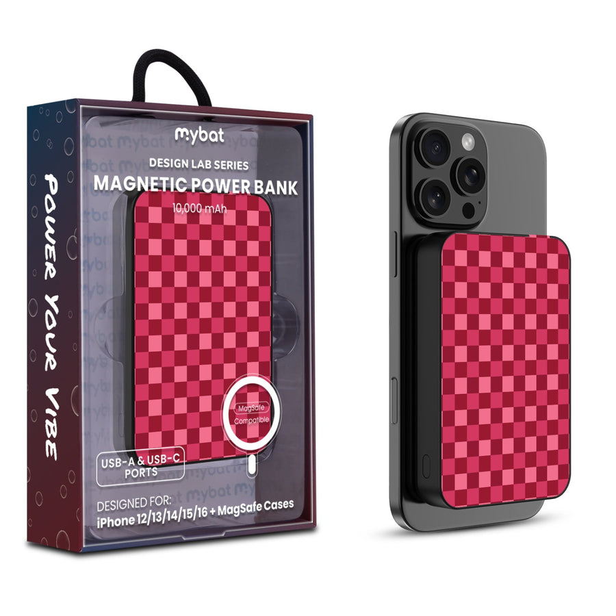 MyBat Design Lab 10000mAh Magnetic Wireless Power Bank - Black - Raspberry Check