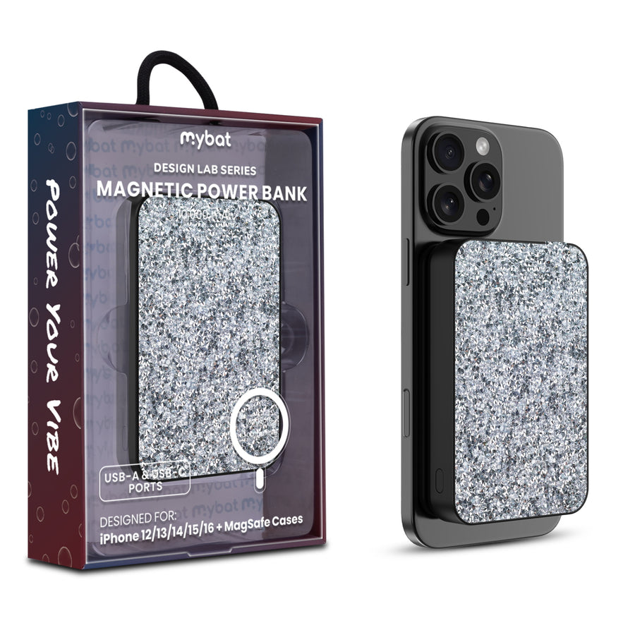 MyBat Design Lab 10000mAh Magnetic Wireless Power Bank – Black / White Rhinestone - MPBBAT141-D02-1.jpg