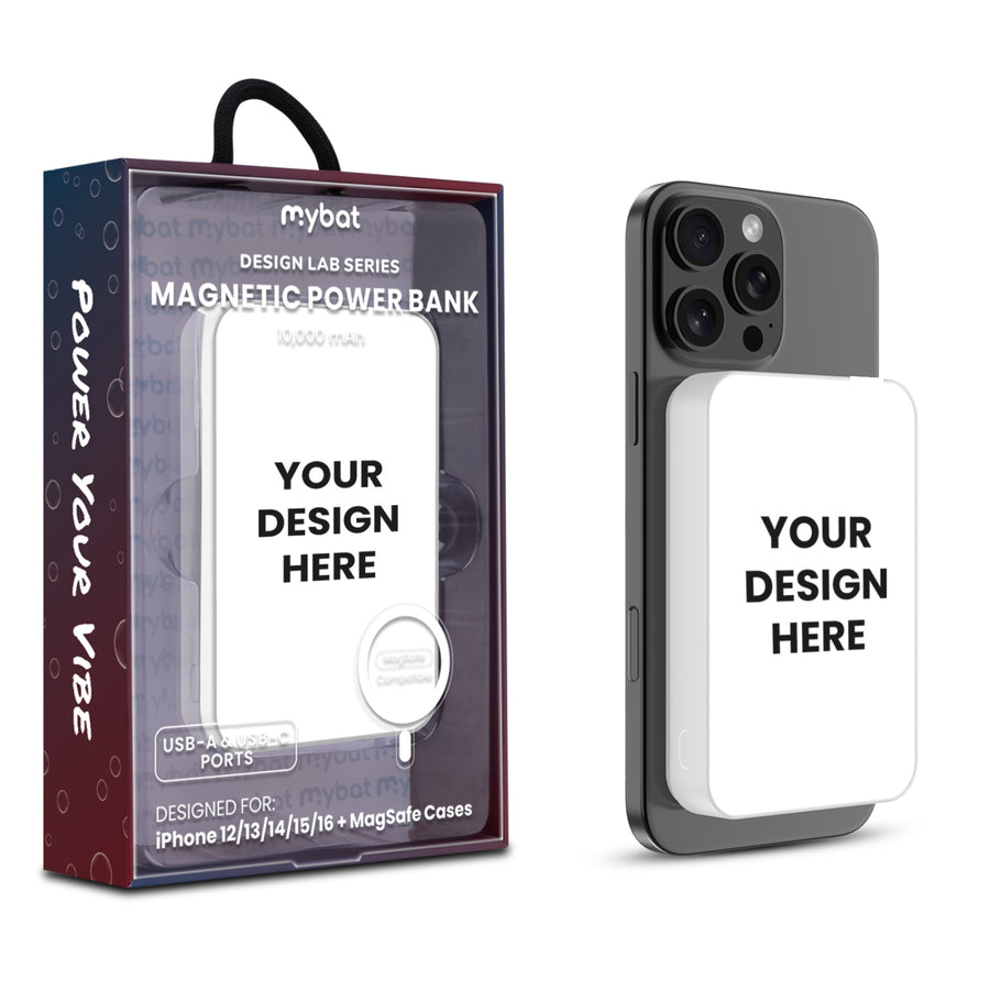 MyBat Design Lab 10000mAh Magnetic Wireless Power Bank - White - Custom Prints Only (No Blanks) - MPBBAT142-CC-1.jpg