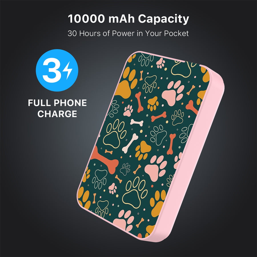 MyBat Design Lab 10000mAh Magnetic Wireless Power Bank - Pink - Paw Prints & Bones - MPBBAT143-PK-003-8.jpg