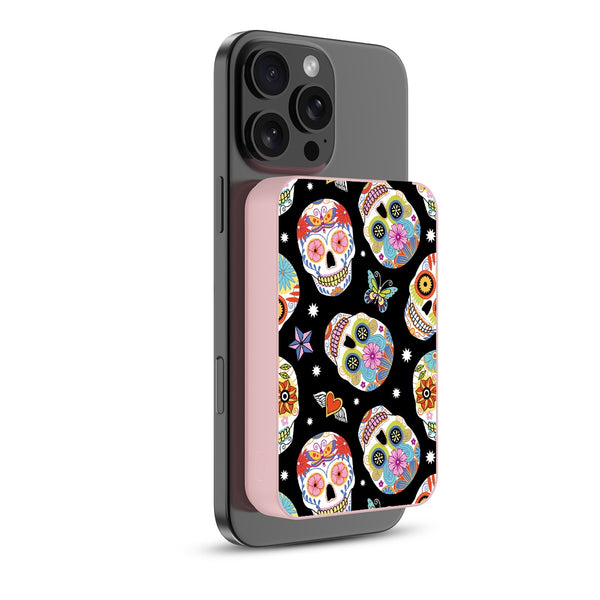 MyBat Design Lab 10000mAh Magnetic Wireless Power Bank - Pink - Day of the Dead - MPBBAT143-PK-056-2.jpg