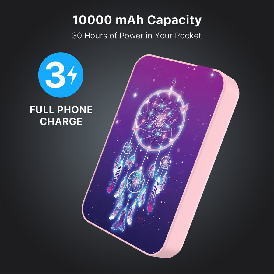 MyBat Design Lab 10000mAh Magnetic Wireless Power Bank - Pink - Neon Dreamcatcher - MPBBAT143-PK-114-8.jpg
