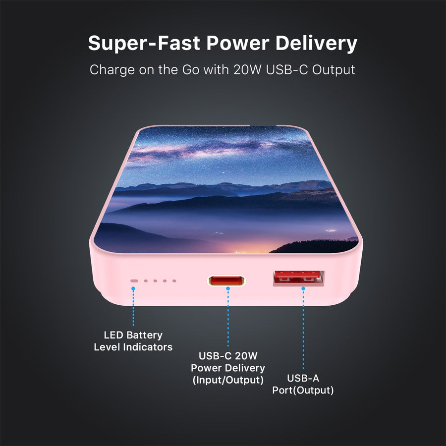 MyBat Design Lab 10000mAh Magnetic Wireless Power Bank - Pink - Celestial Mountains - MPBBAT143-PK-126-7.jpg