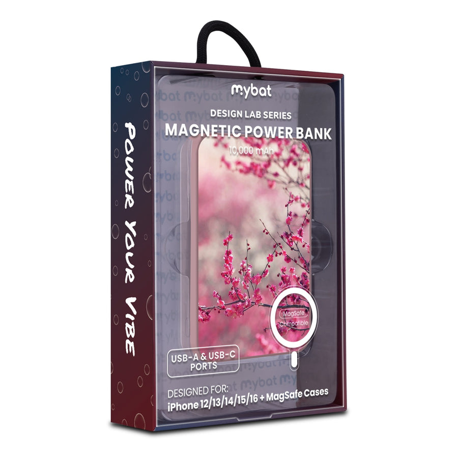 MyBat Design Lab 10000mAh Magnetic Wireless Power Bank - Pink - Sakura Blooms - MPBBAT143-PK-132-9.jpg