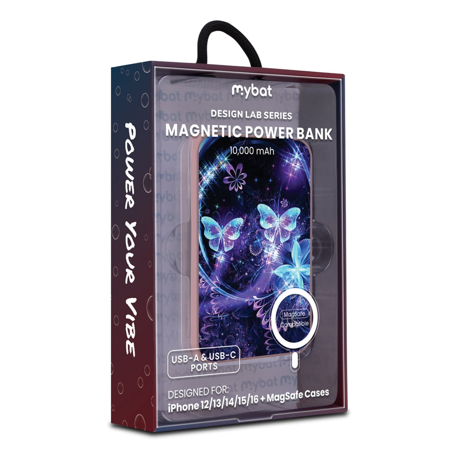MyBat Design Lab 10000mAh Magnetic Wireless Power Bank - Pink - Butterfly Magic - MPBBAT143-PK-164-9.jpg
