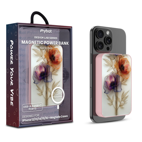 MyBat Design Lab 10000mAh Magnetic Wireless Power Bank - Pink - Golden Petal Glow - MPBBAT143-PK-186-1.jpg
