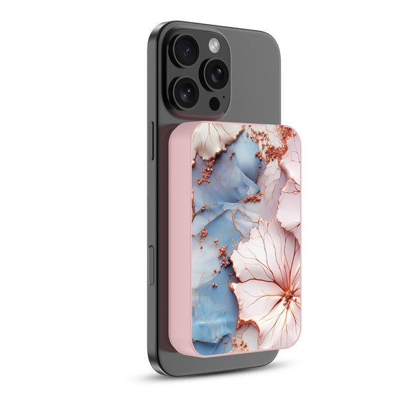 MyBat Design Lab 10000mAh Magnetic Wireless Power Bank - Pink - Petal Veins - MPBBAT143-PK-214-2.jpg