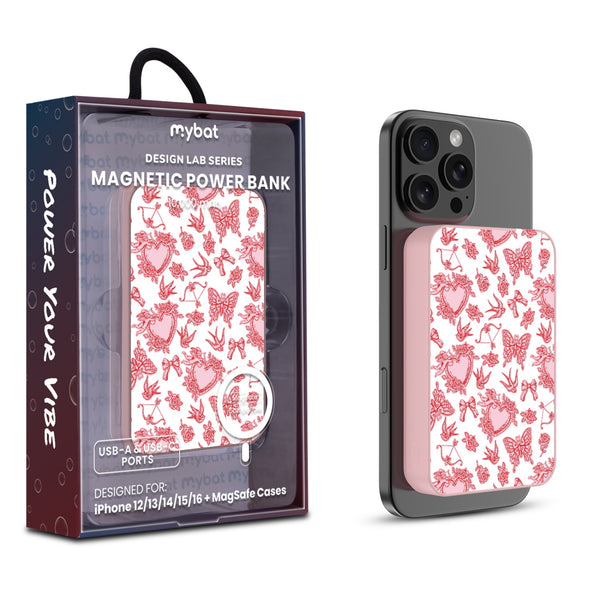 MyBat Design Lab 10000mAh Magnetic Wireless Power Bank - Pink - Sending Love - MPBBAT143-PK-332-1.jpg