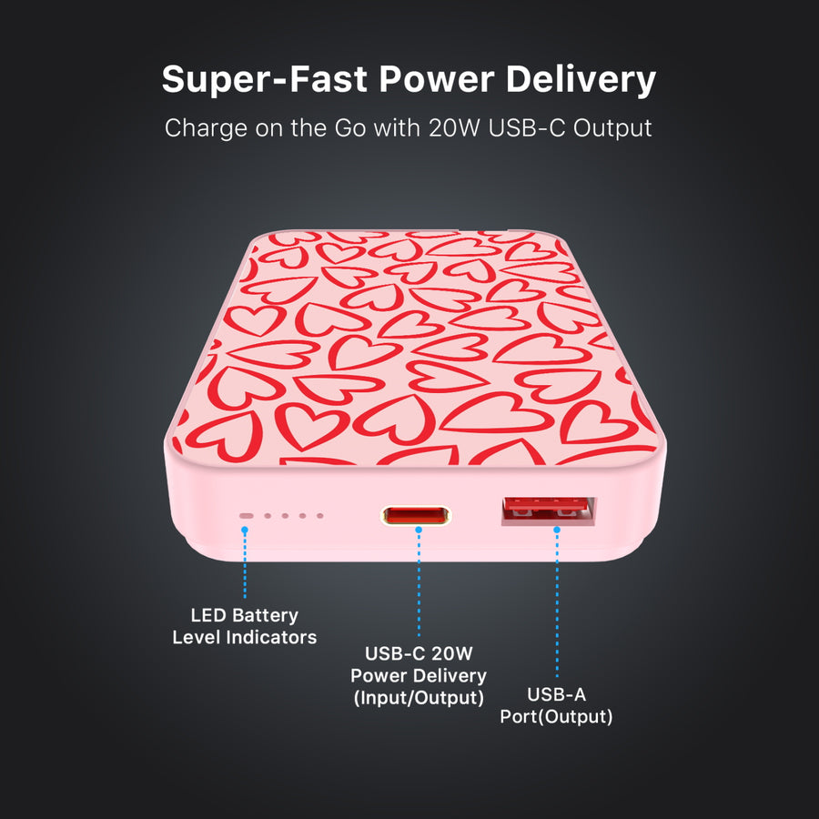 MyBat Design Lab 10000mAh Magnetic Wireless Power Bank - Pink - Endless Hearts - MPBBAT143-PK-338-7.jpg