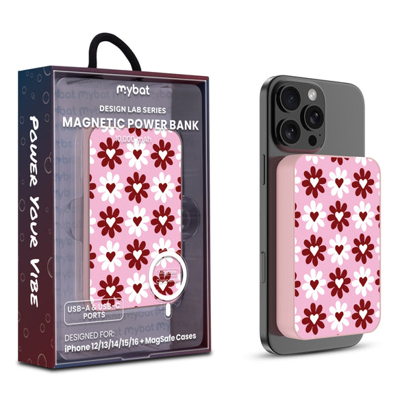 MyBat Design Lab 10000mAh Magnetic Wireless Power Bank - Pink - Love in Bloom - MPBBAT143-PK-341-1.jpg