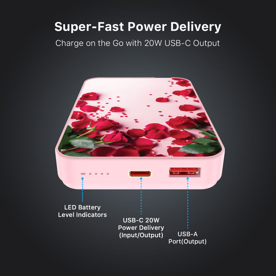 MyBat Design Lab 10000mAh Magnetic Wireless Power Bank - Pink - Rose Petals - MPBBAT143-PK-342-7.jpg