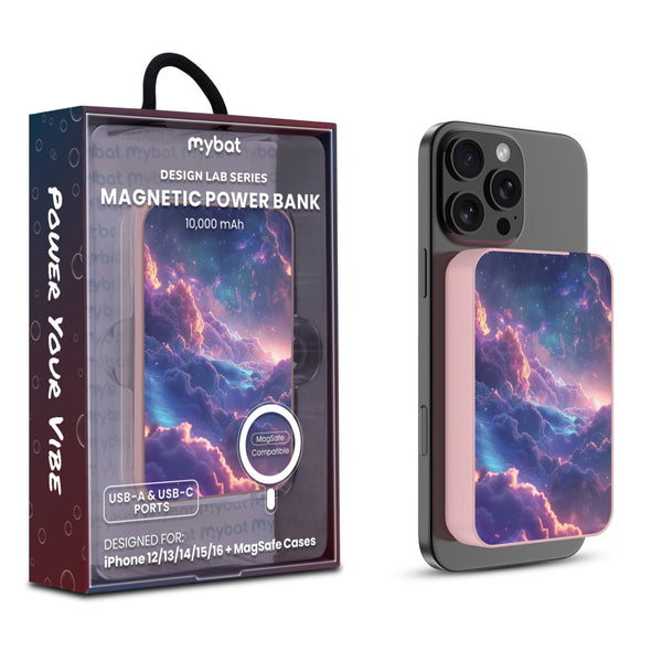 MyBat Design Lab 10000mAh Magnetic Wireless Power Bank - Pink - Galaxy Clouds - MPBBAT143-PK-345-1.jpg