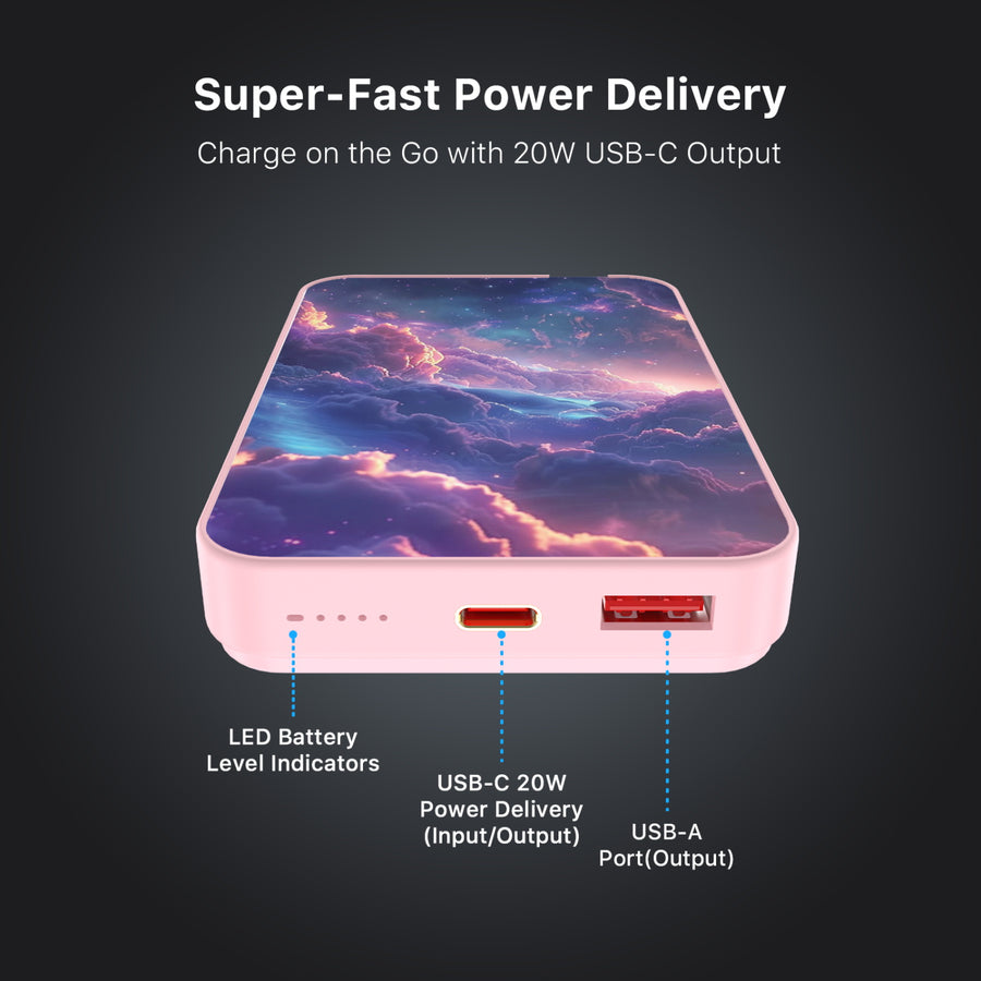 MyBat Design Lab 10000mAh Magnetic Wireless Power Bank - Pink - Galaxy Clouds - MPBBAT143-PK-345-7.jpg