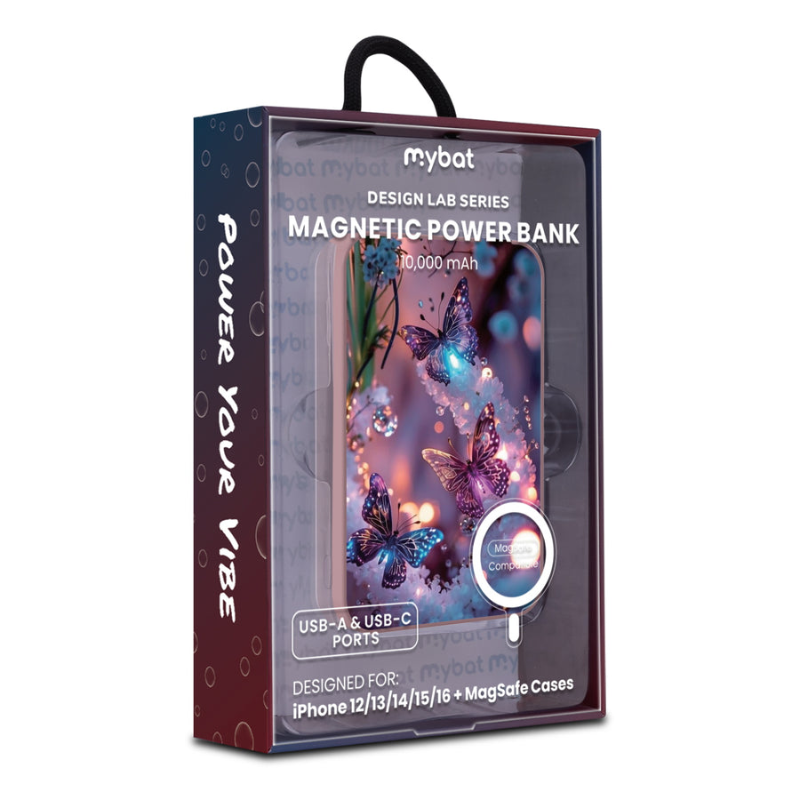 MyBat Design Lab 10000mAh Magnetic Wireless Power Bank - Pink - Magical Butterflies - MPBBAT143-PK-349-9.jpg