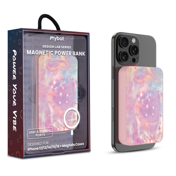 MyBat Design Lab 10000mAh Magnetic Wireless Power Bank - Pink - Pink Galaxies - MPBBAT143-PK-368-1.jpg