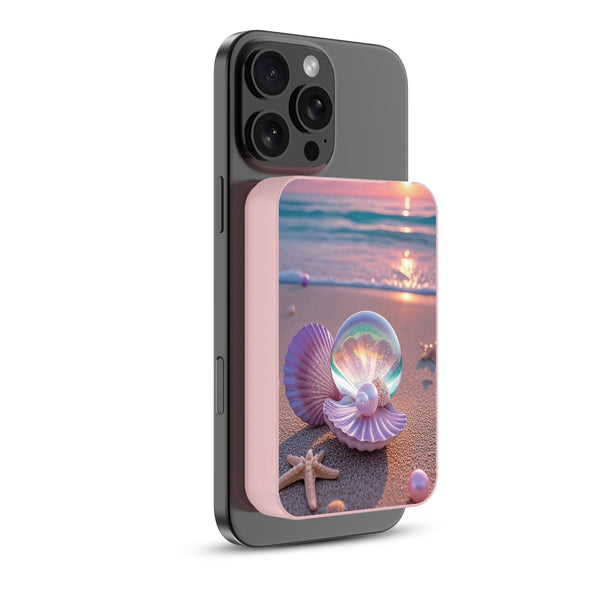 MyBat Design Lab 10000mAh Magnetic Wireless Power Bank - Pink - Seashell Beach - MPBBAT143-PK-374-2.jpg